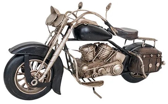 Motor modell - Vintage dekoráció - Fekete - 27 cm