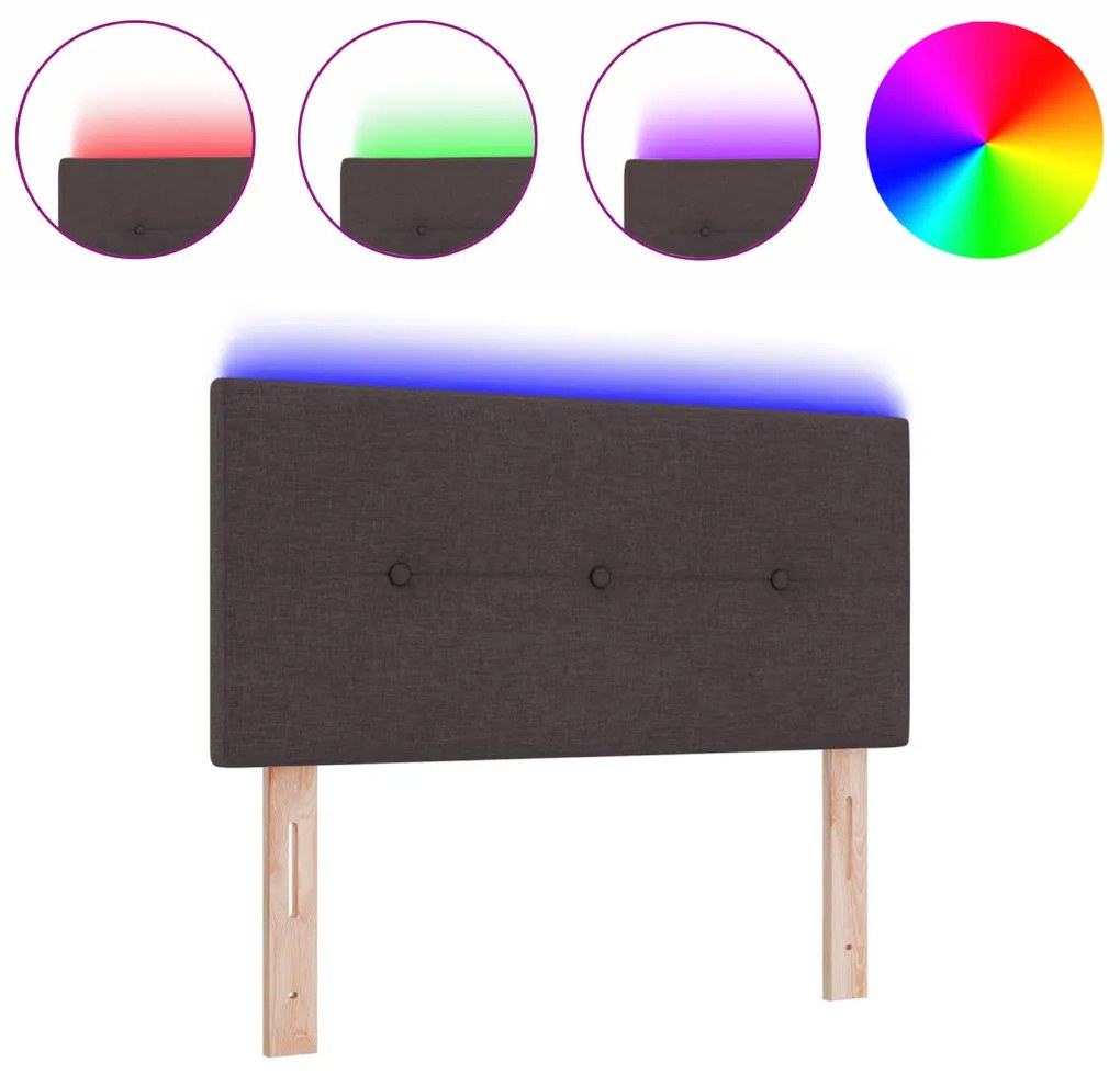 LED Fejtámla LED -es lámpákkal Sötét Barna 90 cm szövet