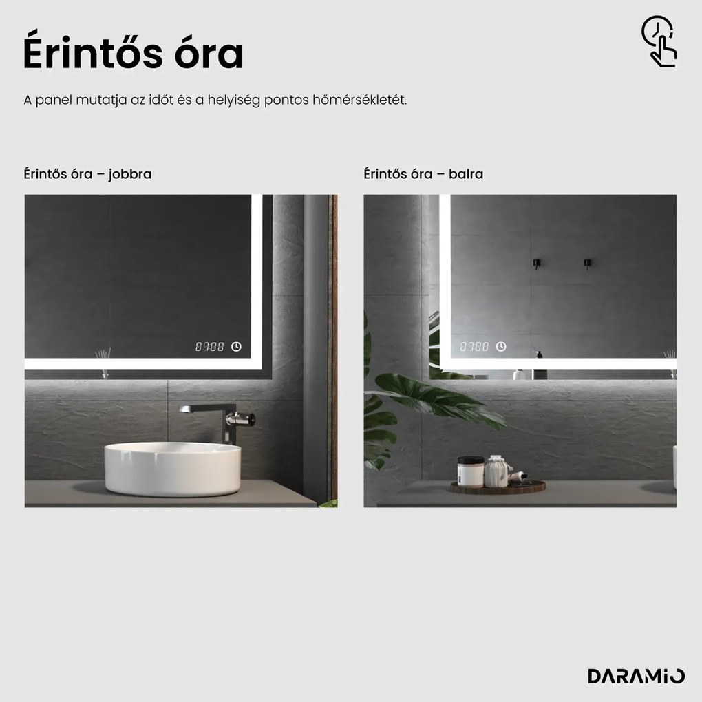 Tükör LED világítással F2