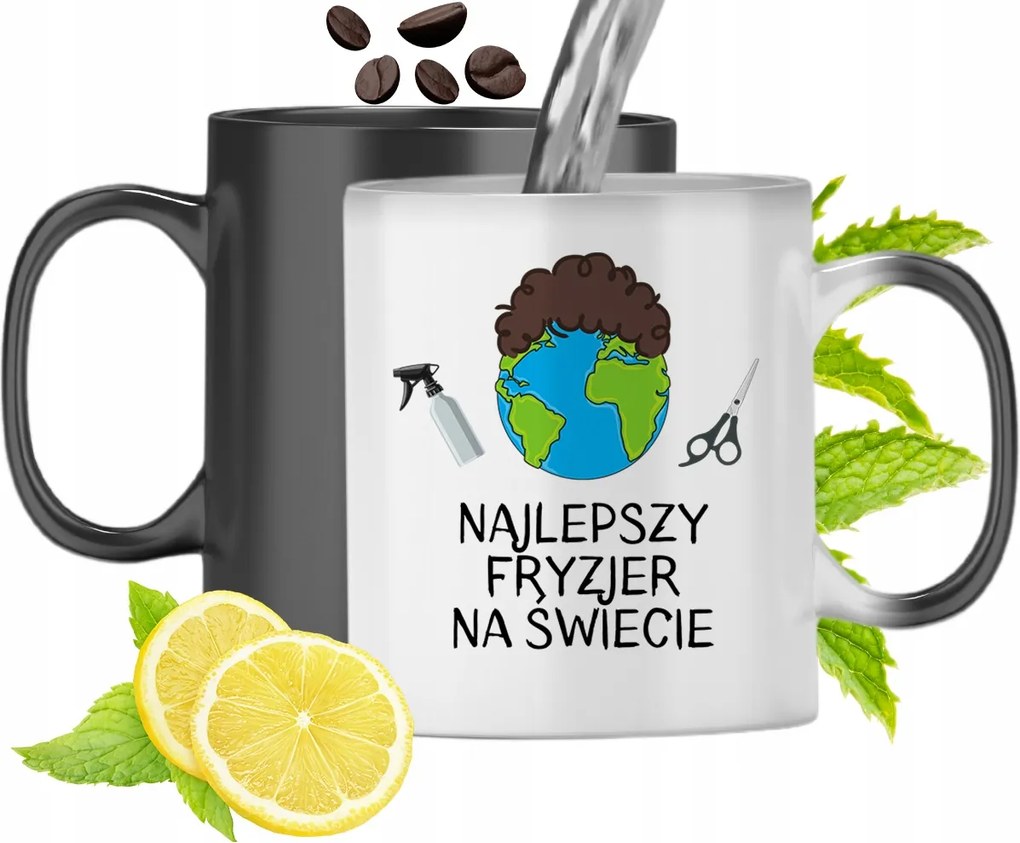 Mágikus Bögre Fodrásznak Színváltós, fényképes nyomattal