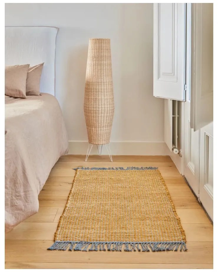 Natúr színű rattan állólámpa rattan búrával (magasság 120 cm) Kamaria – Kave Home