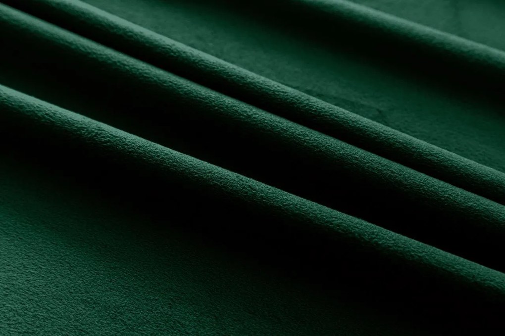 Sötétzöld fényzáró függöny VELVET 140x270 cm Felfüggesztés: Hullámos sínszalag