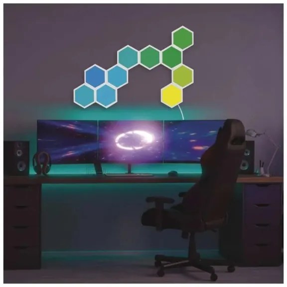 Bővítő készlet 3x RGBIC dimmelhető LED panel 1,8W 230V Wi-Fi Tuya