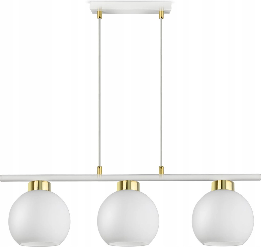 Mennyezeti Függő Lámpa Csillár Fehér Üveg Gömbök White Glass BZR3 Led E27