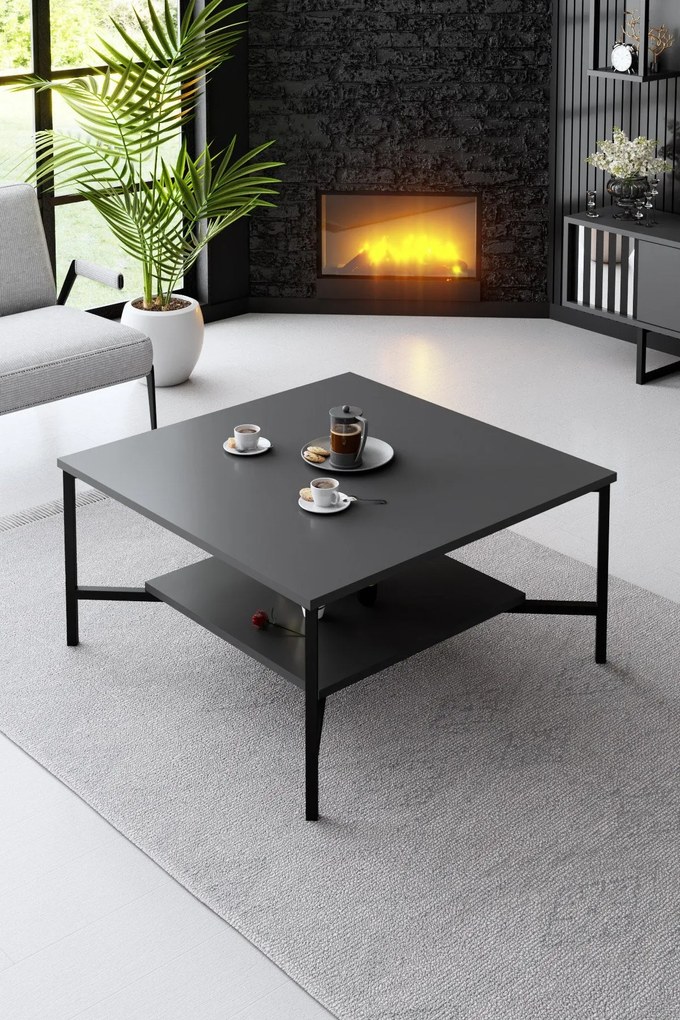 Dohányzóasztal Black Line - Anthracite, Black