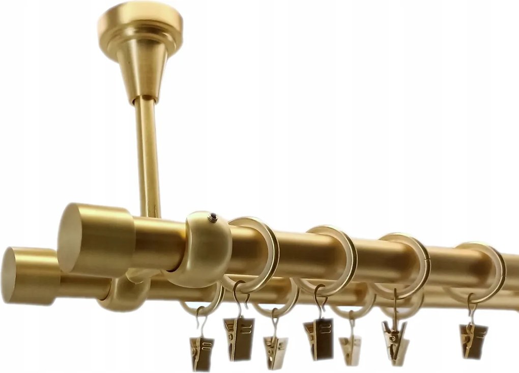 Függönykarnis Mennyezet 19+19 Arany Matt 300cm Luna