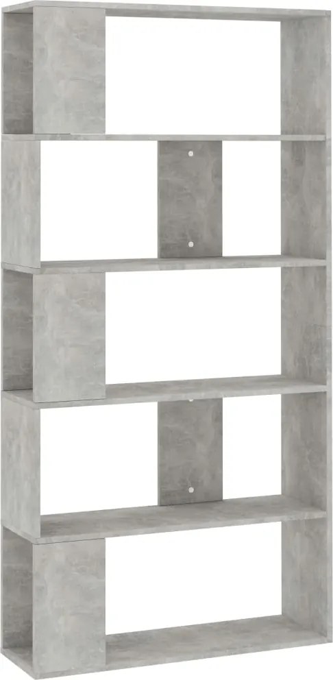 vidaXL betonszürke szerelt fa könyvszekrény/térelválasztó 80x24x159 cm
