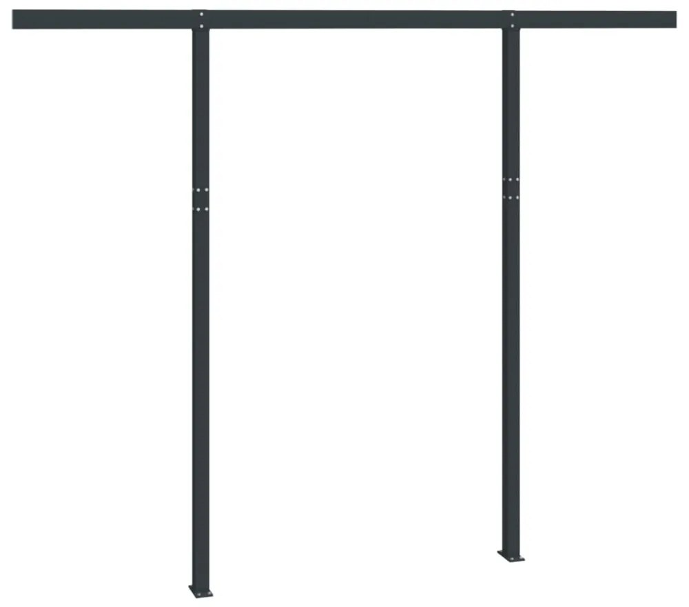 antracitszürke vas napellenzőrúdszett 300 x 245 cm