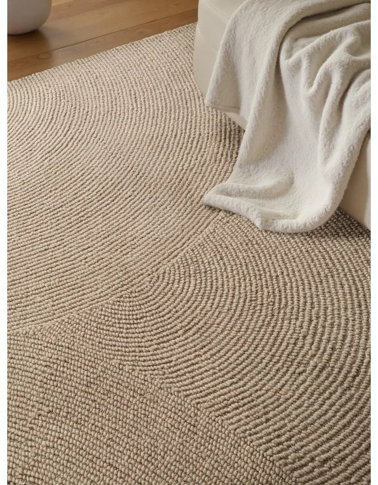 Bézs kézi szövésű gyapjú szőnyeg 120x180 cm Eleni Light Beige – Hanse Home