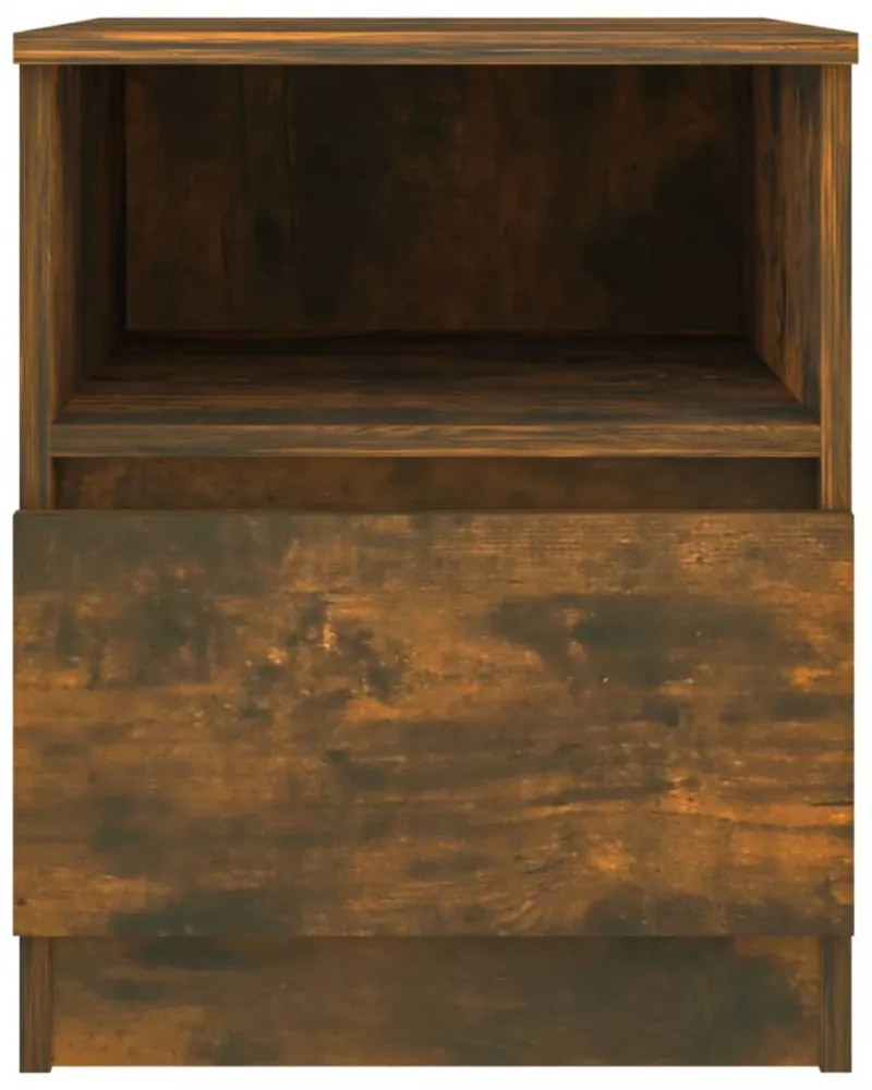 füstös tölgy színű szerelt fa éjjeliszekrény 40 x 40 x 50 cm