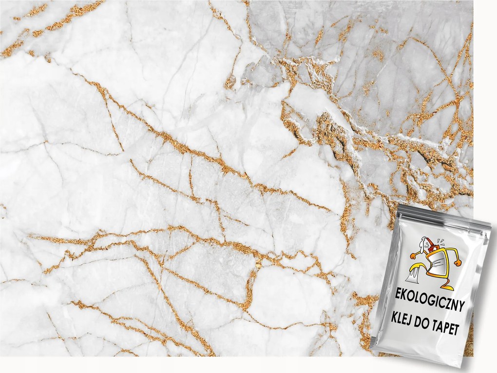 Fotótapéta Flizelina Márvány arany díszítéssel 200x140 ragasztó