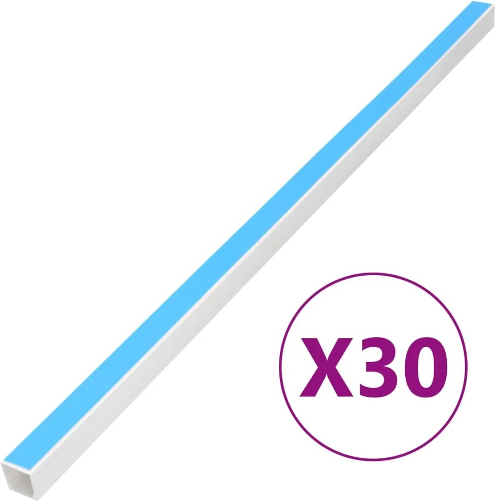 vidaXL öntapadós PVC kábelcsatorna 15 x 10 mm 30 m