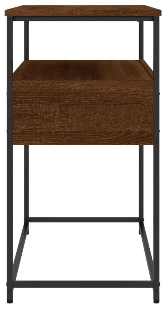 barna tölgyszínű szerelt fa tálalóasztal 75x40x75 cm