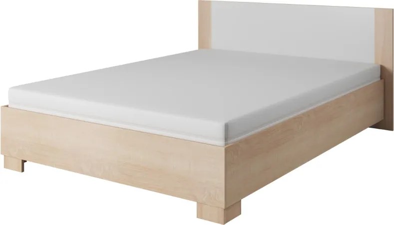 Franciaágy 180x200 Sonoma tölgy / fehér színkombinációban ágyráccsal – MARKOS