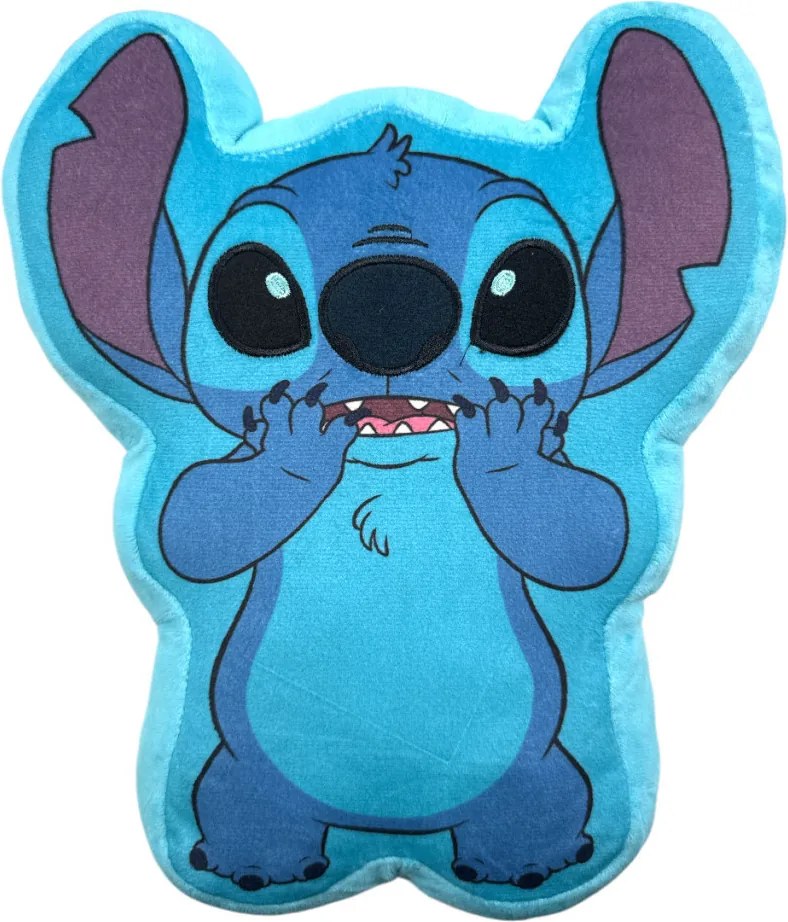 Disney Lilo és Stitch, A csillagkutya Alien 3D formapárna, díszpárna 30 cm Velúr
