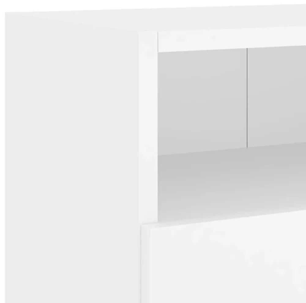 2 db fehér szerelt fa fali TV-szekrény 100 x 30 x 30 cm