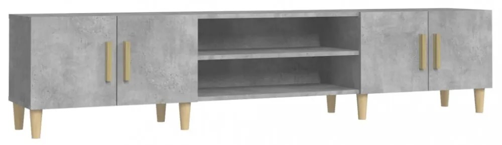 betonszürke szerelt fa TV-szekrény 180x31,5x40 cm