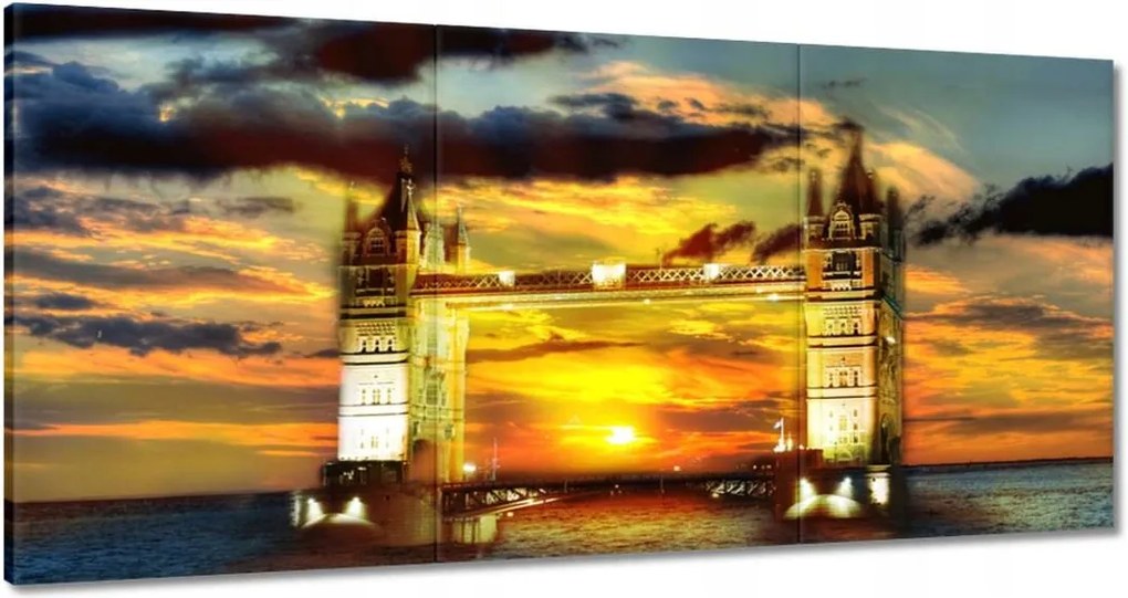 Képek 180x90 Tower Bridge London Anglia Naplemente
