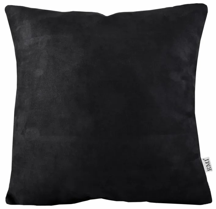 EMI fekete velúr dekor párna, Párna 40x40 cm