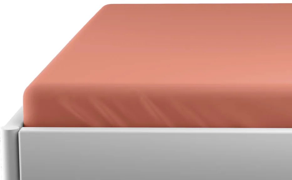 Jersey lepedő kiságyhoz téglavörös barna 60 x 120 cm