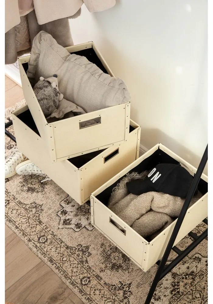 Bézs karton tárolódoboz szett 3 db-os Ture – Bigso Box of Sweden