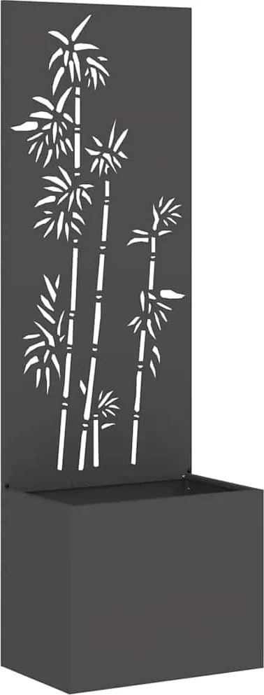 vidaXL Kertvédő vászon Fekete 50 x 140 cm Hidegen hengerelt acél