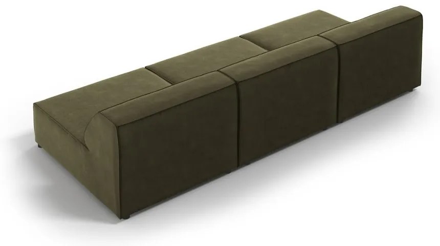 Zöld bársony kanapé 240 cm Jodie – Micadoni Home