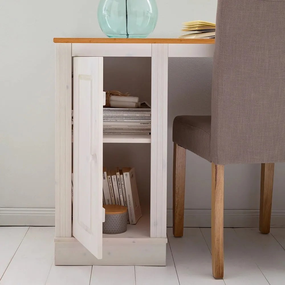 Íróasztal borovi fenyő asztallappal 50x140 cm Anita – Støraa