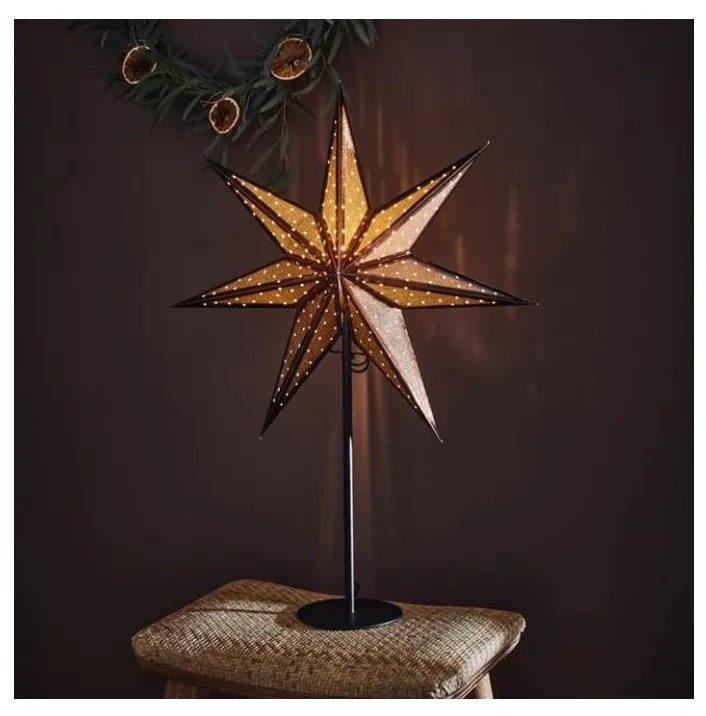 Markslöjd 705796 - Karácsonyi dekoráció GLITTER 1xE14/25W/230V 65 cm bronz/fekete