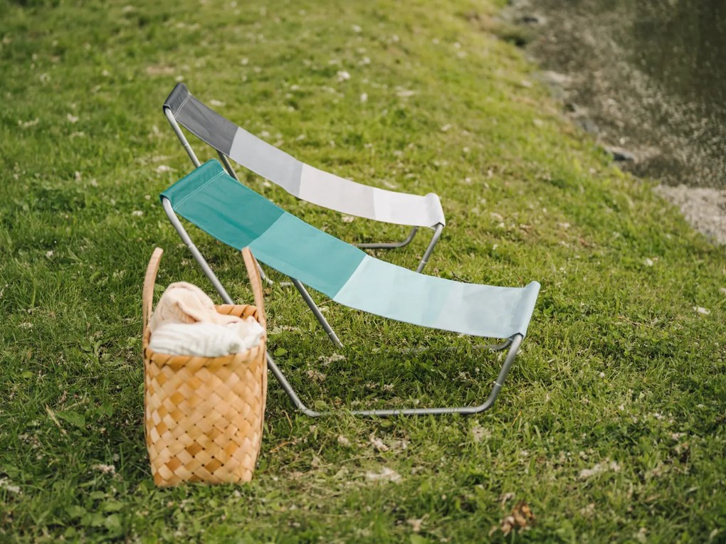 SAND strandszék, zöld csíkokkal