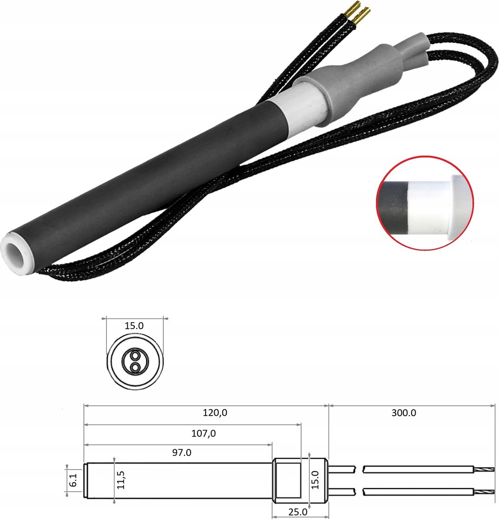 Kerámia pellet gyújtó pellet égő Kipi