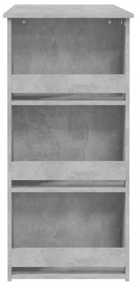 betonszürke bárasztal tárolópolccal 102 x 50 x 103,5 cm