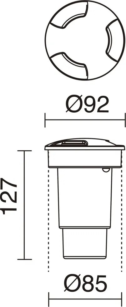 NOVOLUX 557C-G21X1A-02 BELGRADO-9 Kültéri Talajba Építhető Lámpa Fekete GU10 IP67