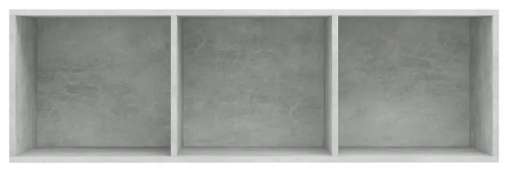 betonszürke szerelt fa könyv-/TV-szekrény 36 x 30 x 114 cm