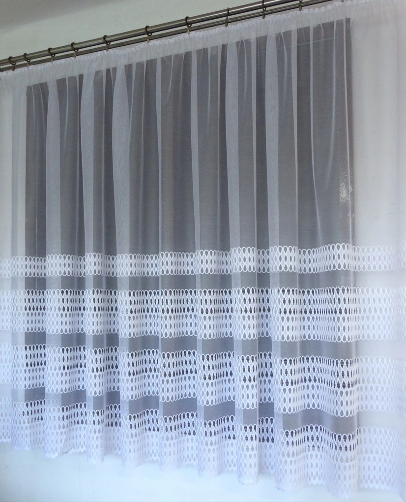 Mg Függöny 618/354 Fehér 300X160 kész szalaggal