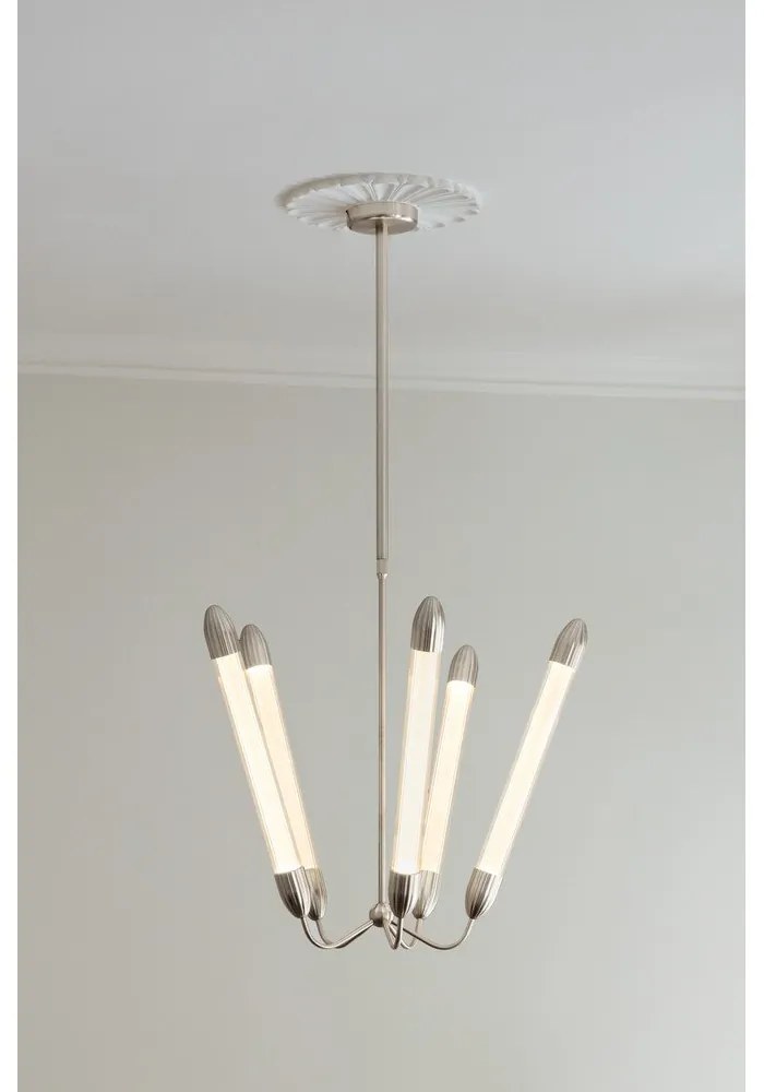 Ezüstszínű acél függőlámpa üveg búrával ø 86 cm Lemon Squeeze – UMAGE