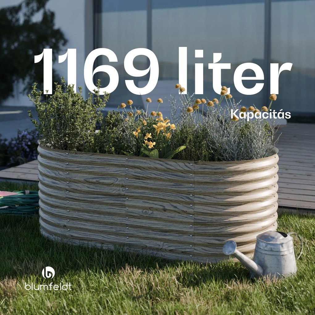 High Grow magaságyás, 1169 L, Ergonomikus, Időjárásálló, Ovális