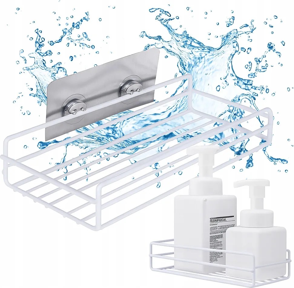 Konyhai Fürdőszoba Polc Fehér Fém Fürdőszoba Zuhany Konyha Loft