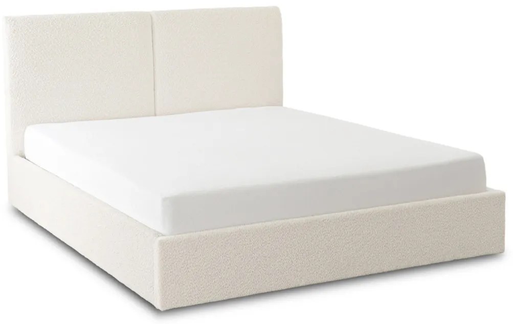 Krém Bouclé Franciaágy Ágyneműtartóval. 160x200 MARSYLIA