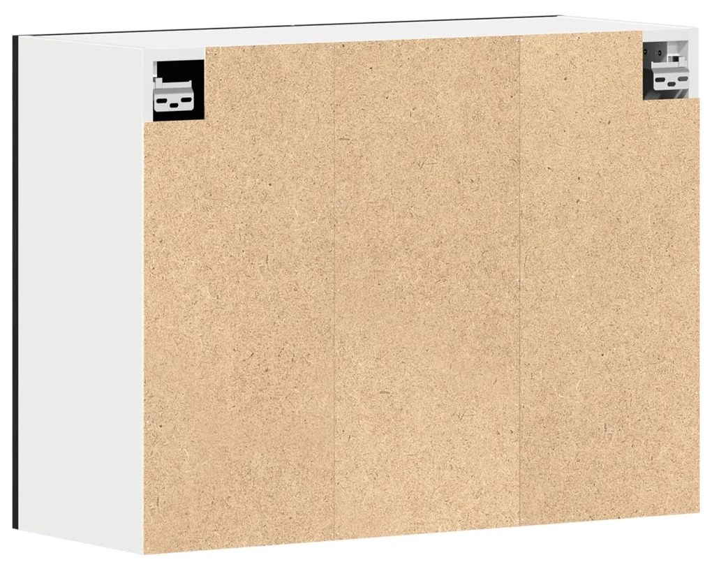 vidaXL Fekete Tölgy Fali Szekrény - 80x31x60 cm - Mérnöki fából