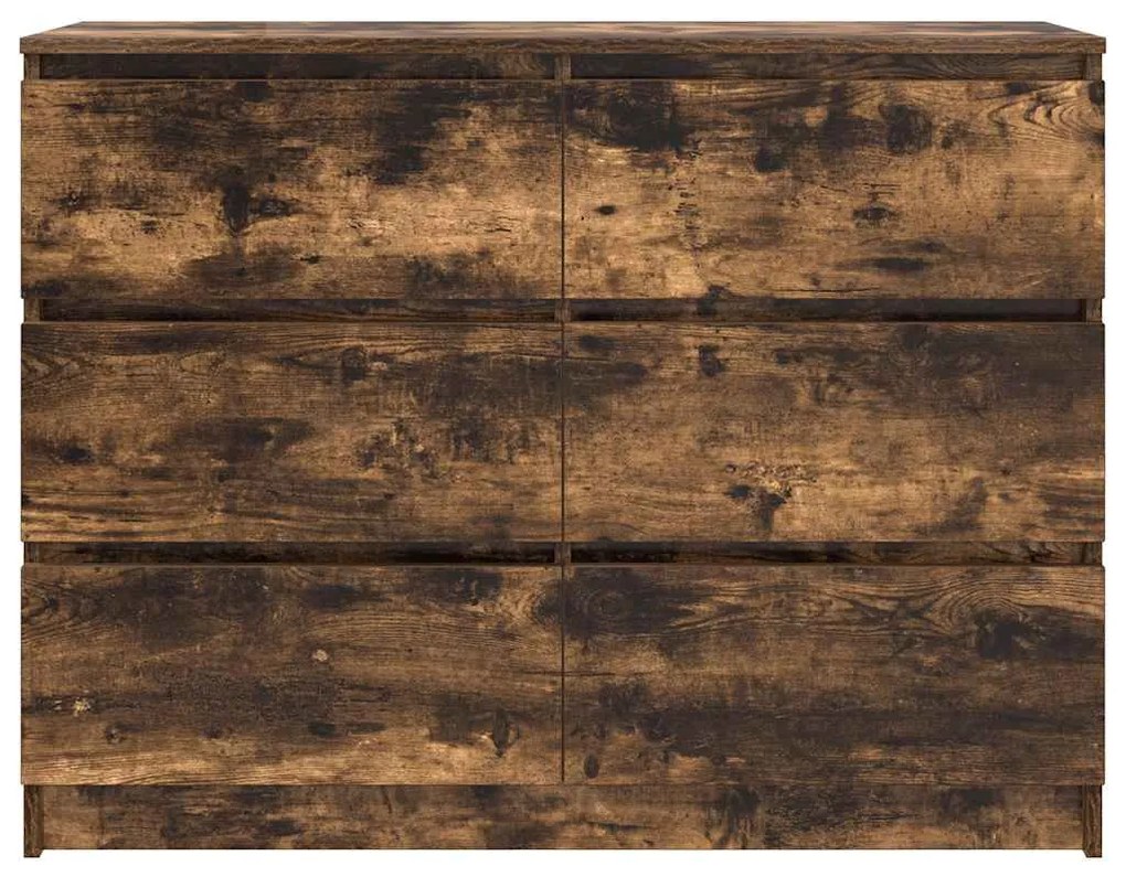 sonoma tölgy színű szerelt fa tálalószekrény 100x35x76 cm