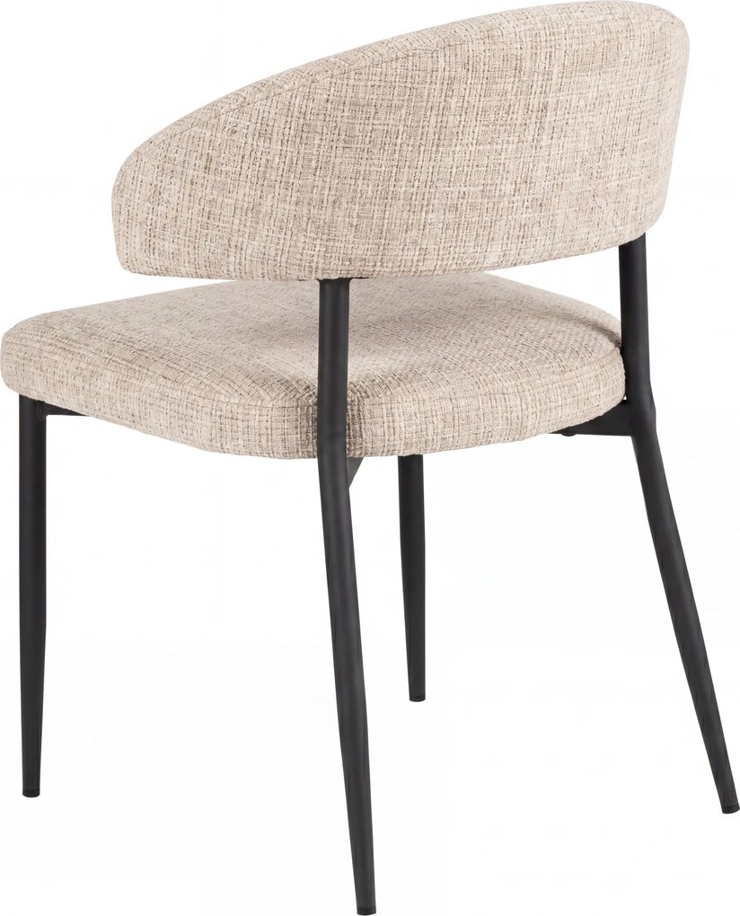 MAZZONI EXPORT IRIS Bézs (Juto 4 szövet) / fekete lábak - MODERN KÁRPITOZOTT SZÉK BOHO STÍLUSÚ NAPPALIBA/ÉTKEZŐBE