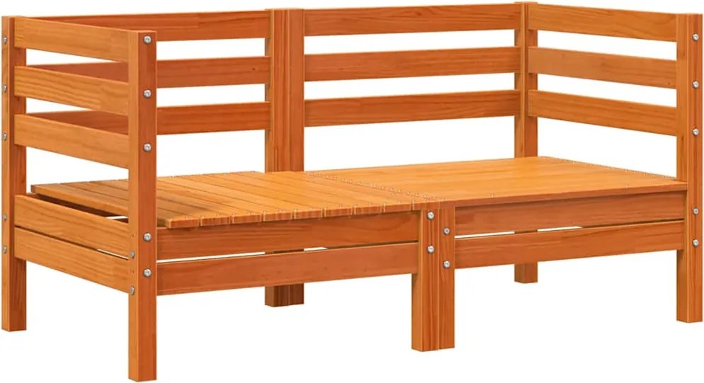 vidaXL 2 db viaszbarna tömör fenyőfa kerti sarokkanapé