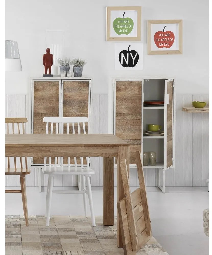Bővíthető tölgyfa étkezőasztal 140 x 90 cm - Kave Home