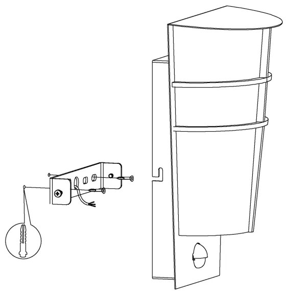 Eglo 96017 - LED Kültéri fali lámpa a mozgásérzékelős BREGANZO 1 2xLED/2,5W
