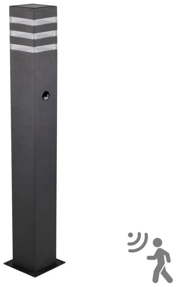 Polux Kültéri lámpa TEKSAS szenzorral 1xE27/12W/230V IP44 74 cm antracit SA1769