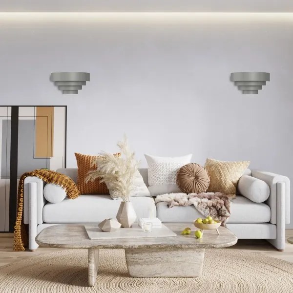 Fali lámpa RINGS 2xE27/15W/230V szürke