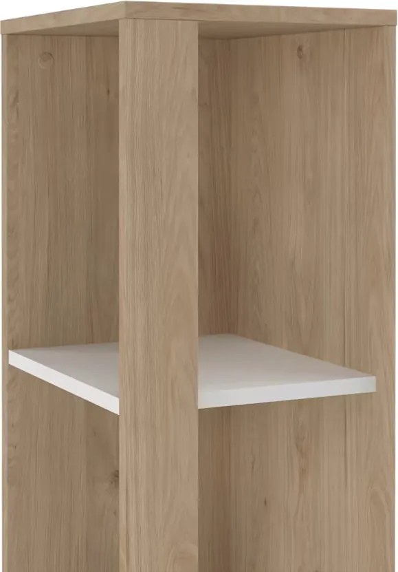 Polcos tároló könyvespolc 120x20x60cm fehér KH16-2