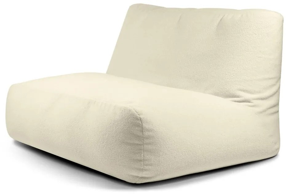 Krémszínű buklé babzsákfotel Sofa Tube – SLOWDOWN