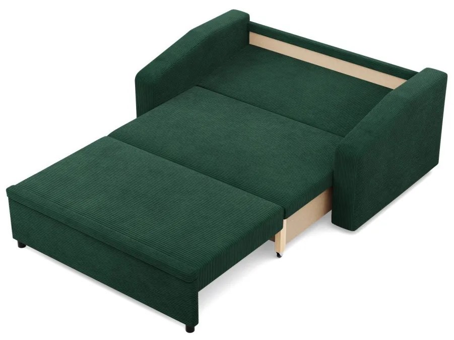 Zeus kanapé, kordbársony, hab töltet, döntött kartámasz, zöld